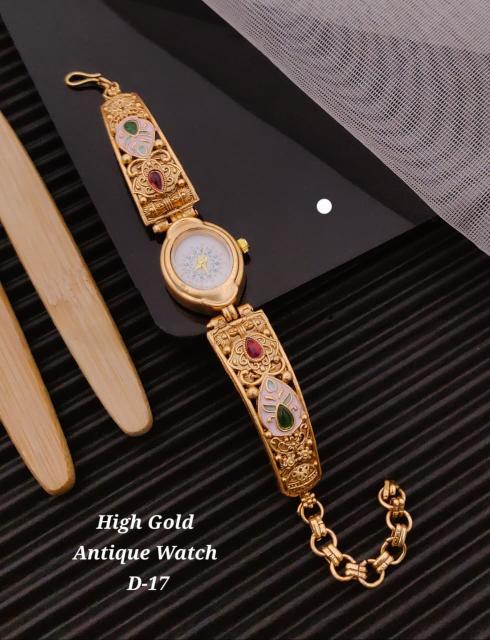 High gold antique watch D 17 Artificial jewellery wholesale